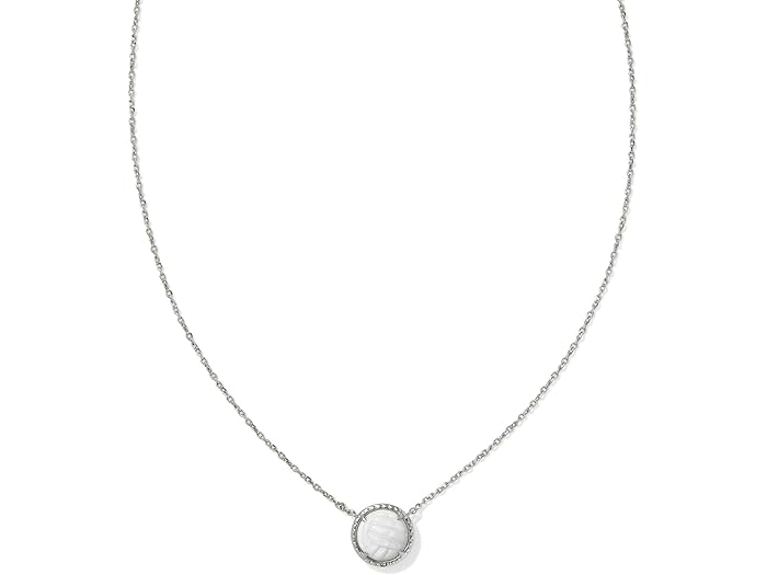 (取寄) ケンドラスコット レディース バレーボール ショート ペンダント ネックレス Kendra Scott women Volleyball Short Pendant Necklace Silver White Mother-of-Pearl