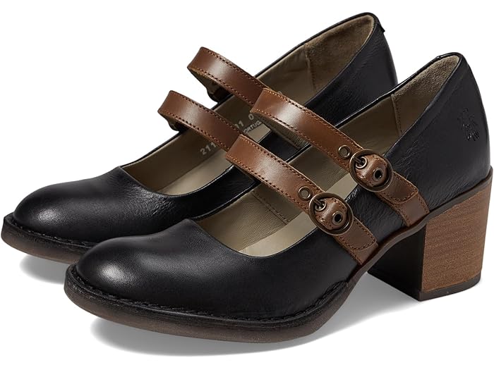 (取寄) フライロンドン レディース BALY106FLY FLY LONDON women BALY106FLY Black/Camel Velvet/Bridle