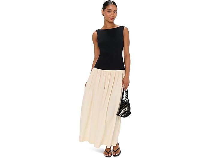 (取寄) ショウ ミー ユア ムームー レディース ルイサ マキシ ドレス Show Me Your Mumu women Luisa Maxi Dress Black And Cream 57,100円