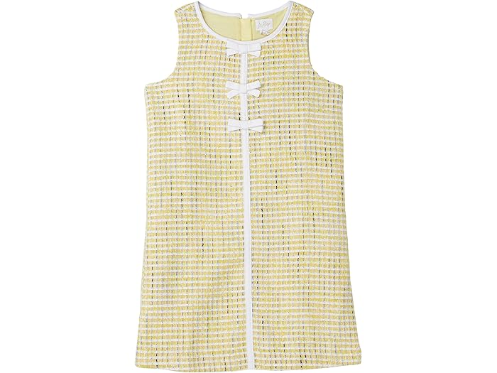 (取寄) リリー ピュリッツァー キッズ ガールズ ミニ アリア シフト (トドラー/リトル キッド/ビッグ キッド) Lilly Pulitzer Kids girls Mini Aria Shift (Toddler/Little Kid/Big Kid) Limoncello Spacedye Stripe Boucle画像