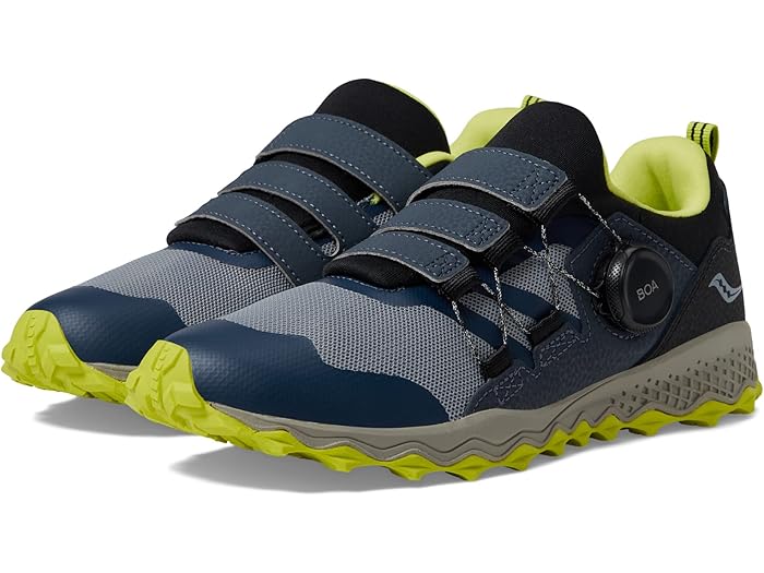 (取寄) サッカニー キッズ ボーイズ ペラグリン 12 シールド ボア (リトル キッド/ビッグ キッド) Saucony Kids boys Peregrine 12 Shield BOA (Little Kid/Big Kid) Navy/Green