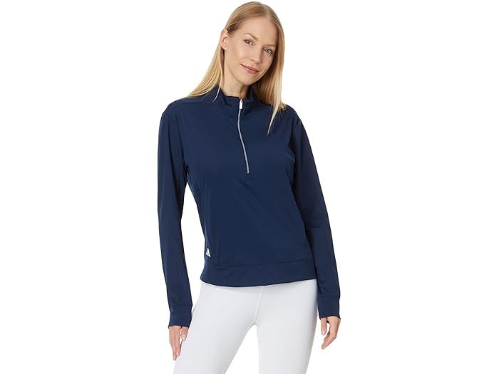 (取寄) アディダス ゴルフ レディース アルティメット365 クオーター ジップ ゴルフ プルオーバー adidas Golf women Ultimate365 Quarter Zip Golf Pullover Collegiate Navy