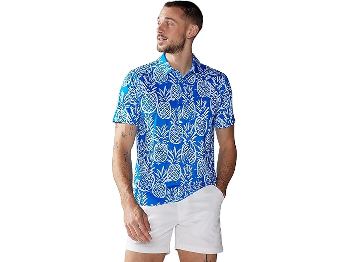 (取寄) チャビーズ メンズ ザ タイ (パフォーマンス ポロ) Chubbies men The Thigh Napple (Performance Polo) Medium Blue