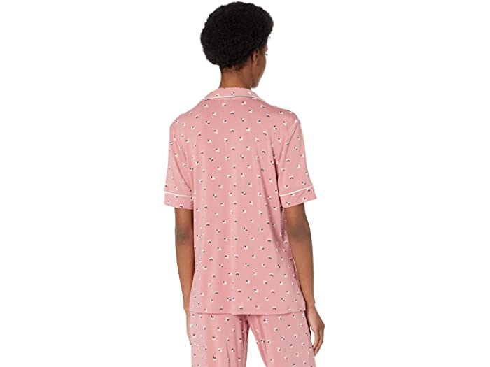 (取寄)エバージェイジゼルプリンテッドショートスリーブパンツパジャマEberjeyGiselePrintedShortSleevePantsPajamaTulipan/LARosa/Ivory