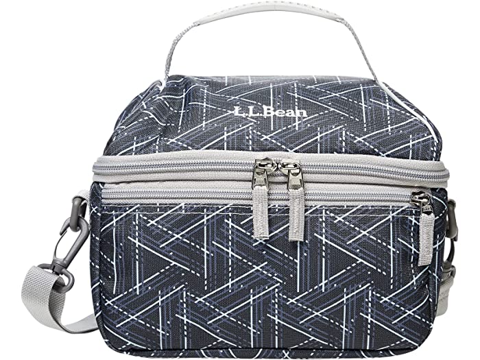 取寄 エルエルビーン キッズ フリップ トップ ランチ ボックス 3 プリント L.L.Bean kids Flip Top Lunch Box  III Print Midnight Black Triangles 定番から日本未入荷