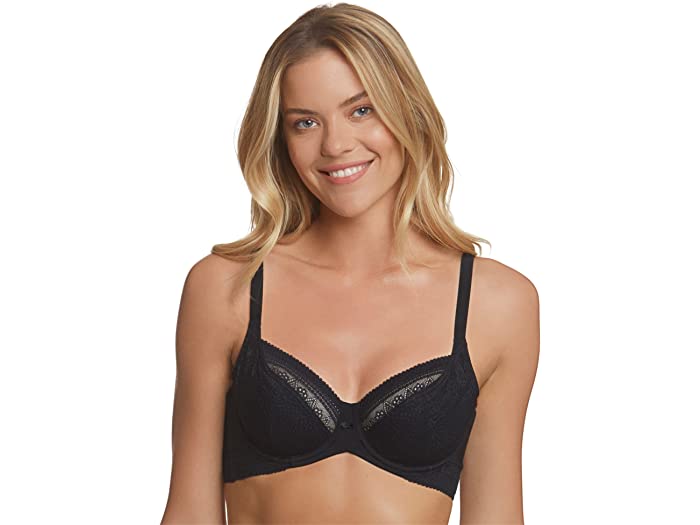 Shinhatsubai 取寄 テッサ レース フル フィギュア Tシャツ ブラ Dominique Tessa Lace Full Figure T Shirt Bra Black 人気を誇る Css Edu Om