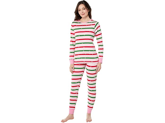 至上 取寄 ハットレイ レディース キャンディ ストライプ パジャマ セット Hatley women Candy Stripes Pajama  Set White fucoa.cl