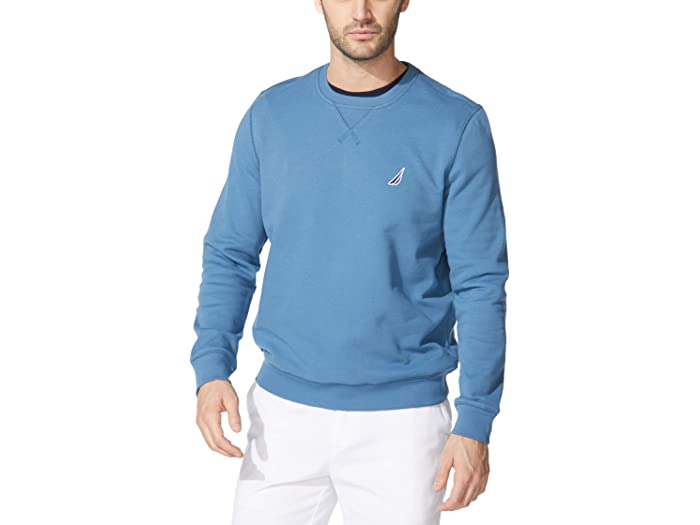 値引きする (取寄) ノーティカ メンズ ベーシック クルー ネック フリース スウェットシャツ Nautica Mens Basic Crew  Neck Fleece Sweatshirt Blue Stern 割引-css.edu.om