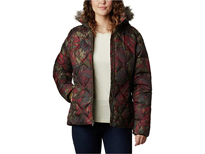 特価品コーナー 取寄 コロンビア レディース ウィメンズ ハイツ ダウン ジャケット Columbia Women Womens Icy Heights Ii Down Jacket Olive Green Leafscape Print Fucoa Cl