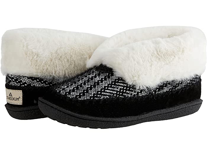 (取寄) スタヒーカム レディース ブラッシュ ニット スリッパ ブーティ Staheekum women Slumber Brushed Knit Slipper Bootie Black