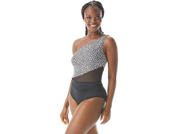 品質満点 取寄 ココ リーフ レディース ヴィラ チーター スラヤ ワン ショルダー ワンピース Coco Reef Women Villa Cheetah Suraya One Shoulder One Piece Black Fucoa Cl