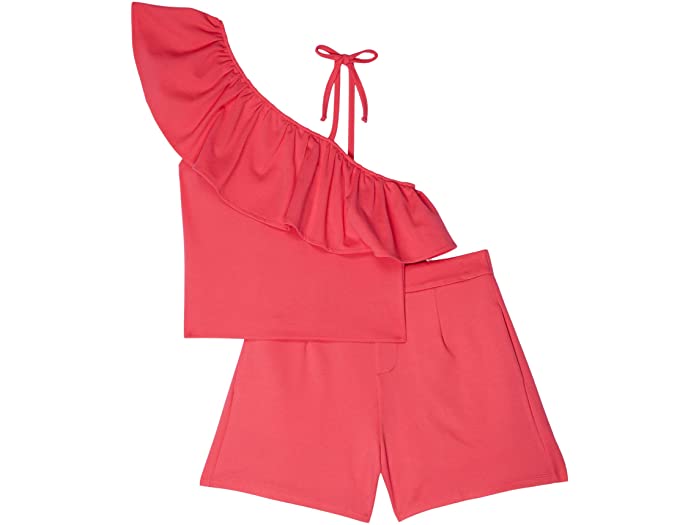 (取寄) ハビチュアル ガール ガールズ ラッフル ショーツ セット (ビッグ キッズ) HABITUAL girl girls Ruffle Shorts Set (Big Kids) Pink