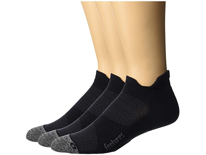 売店 取寄 フィーチャーズ エリート ライト クッション ノー ショー タブ 3ペア パック Feetures Elite Light Cushion  No Show Tab 3-Pair Pack Black fucoa.cl