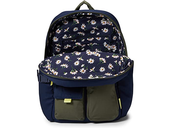 (取寄)ヴェラブラッドリーレディースコットンユーティリティラージバックパックVeraBradleywomenCottonUtilityLargeBackpackNavyDaisyColor-Block/RecycledCotton