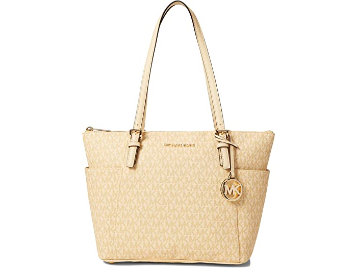 (取寄) マイケルコース ジェット セット アイテム イースト/ウエスト トップ ジップ トート MICHAEL Michael Kors Jet Set Item East/West Top Zip Tote Buttermilk