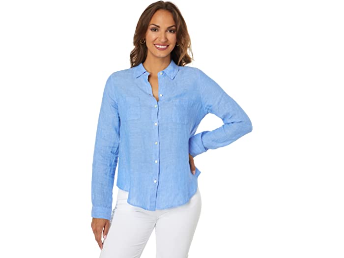 (取寄) リリー ピュリッツァー レディース シー ビュー ボタンダウン Lilly Pulitzer women Sea View Button-Down Beckon Blue