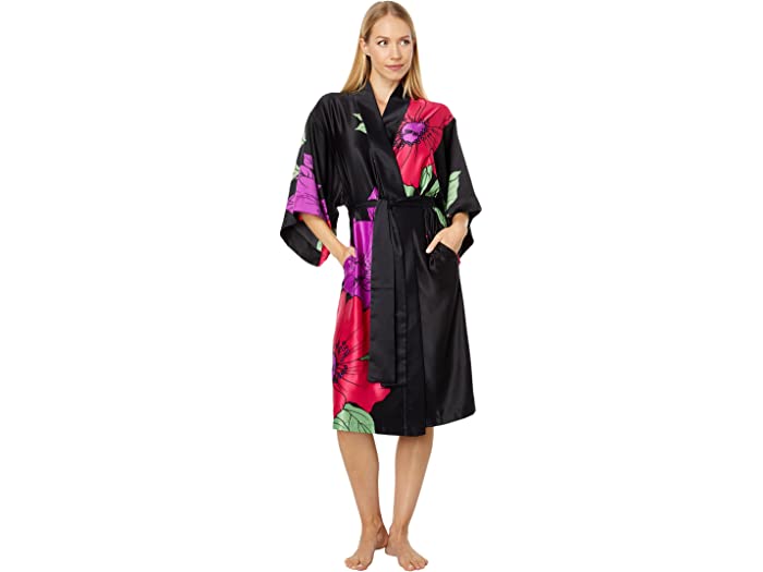 (取寄) ナトリ ローブ Natori Exotica Robe Black Multi