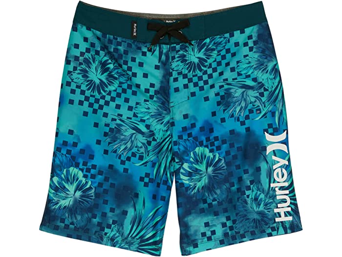 高い素材 取寄 ハーレー キッズ ボーイズ フローラル チェッカード ボードショーツ ビッグ Hurley Kids boys Floral  Checkered Boardshorts Big Blue Gaze fucoa.cl