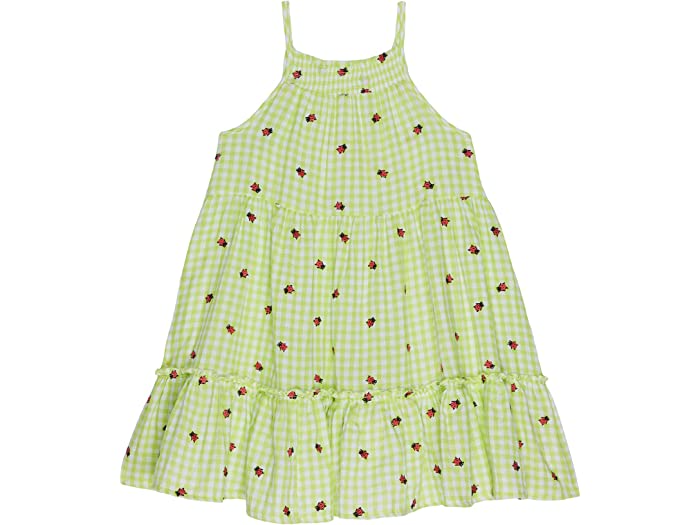 (取寄) ピーク ガールズ ギンガム ティアード ドレス (トドラー リトル キッズ ビッグ キッズ) PEEK girls Gingham Tiered Dress (Toddler Little Kids Big Kids) Green