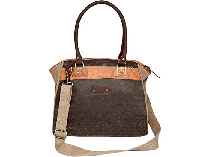 (取寄) TSDブランド ターパ キャンバス サッチェル TSD Brand Tapa Canvas Satchel Brown