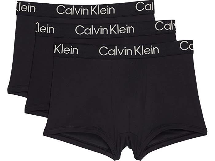 日本未入荷 贅沢品 取寄 カルバンクライン アンダーウェア メンズ エコ ピュア モーダル トランクス 3-パック Calvin Klein Underwear men Eco Pure Modal Trunks 3-Pack Black preethaji.com preethaji.com