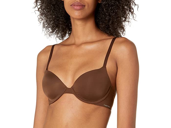 (取寄) カルバンクライン レディース ウィメンズ フィット フレックス ライトリー ライン デミ ブラ Calvin Klein women Womens Perfectly Fit Flex Lightly Lined Demi Bra Rich Espresso