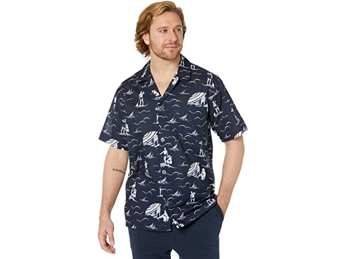 (取寄) ラルフローレン メンズ ウーブン ショート スリーブ Pj トップ Polo Ralph Lauren men Woven Short Sleeve PJ Top Deco Swimmers Print