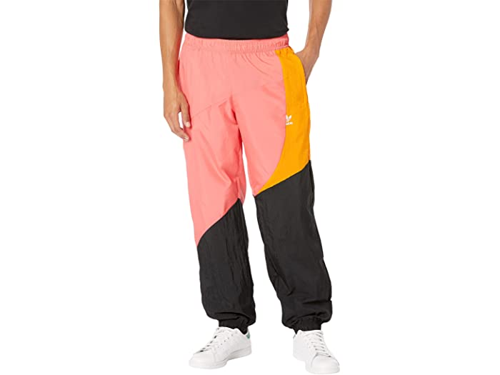 取寄 アディダス オリジナルス メンズ ボールド カラーブロック トラック パンツ adidas Originals men Bold  Color-Block Track Pants Black Semi Turbo Bright Orange 超特価