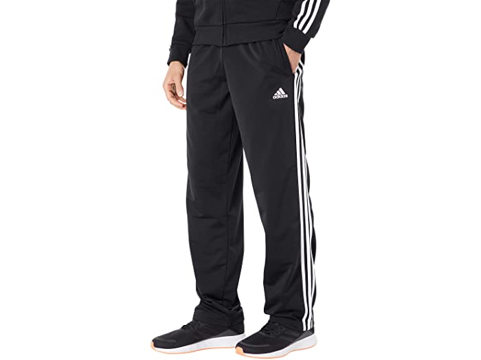 取寄 アディダス メンズ エッセンシャル 3ストライプ トリコット オープン ヘム パンツ adidas men Essentials  3-Stripes Tricot Open Hem Pants Black White 1 新到着