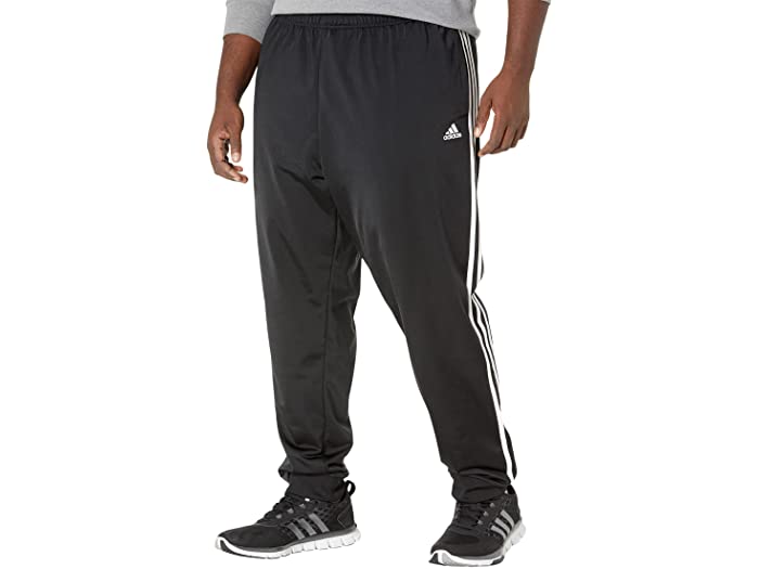 取寄 アディダス メンズ ビッグ アンド トール エッセンシャル 3ストライプ トリコット ジョガー パンツ Adidas Men Big Tall Essentials 3 Stripes Tricot Jogger Pants Black White 1 当店在庫してます