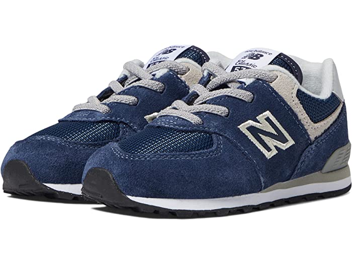 (取寄) ニューバランス スニーカー キッズ ボーイズ 574 バンジー レース New Balance Kids boys 574 Bungee Lace Navy/White