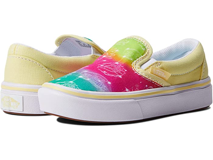 (取寄) バンズ キッズ ガールズ コンフィクッシュ スリップ-オン (リトル キッズ) Vans Kids girls ComfyCush Slip-On (Little Kid) (Vanstellation) Multi True White