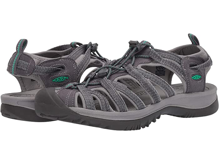 (取寄) キーン レディース ウィスパー KEEN women Whisper Medium Grey/Peacock Green