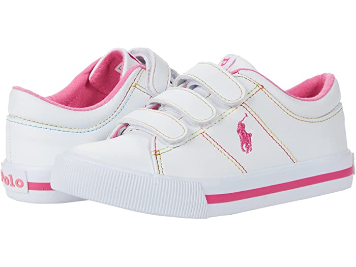 SALE／87%OFF】 取寄 ラルフローレン キッズ ガールズ エルムウッド EZ スニーカー リトル Polo Ralph Lauren Kids  girls Elmwood Sneaker Little Kid White Smooth Rainbow Baja Pink Pony Player  fucoa.cl