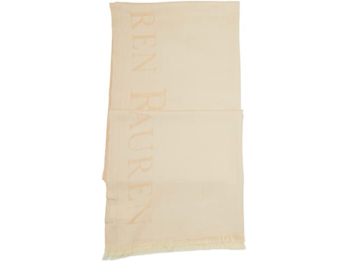 (取寄)ローレンラルフローレンシャーロットロゴジャカードラップスカーフLAURENRalphLaurenCharlotteLogoJacquardWrapScarfCream/LightCamel