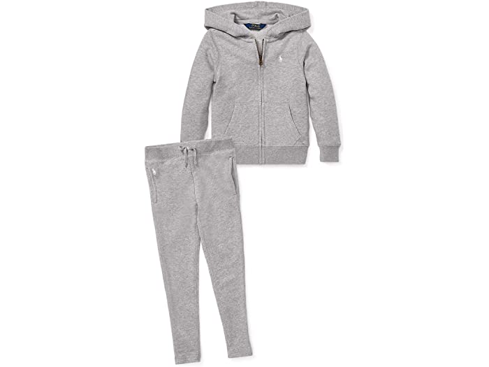 (取寄)ラルフローレンキッズフレンチテリーフーディ(トドラー)PoloRalphLaurenKidsFrenchTerryHoodie(Toddler)LightGreyHeather