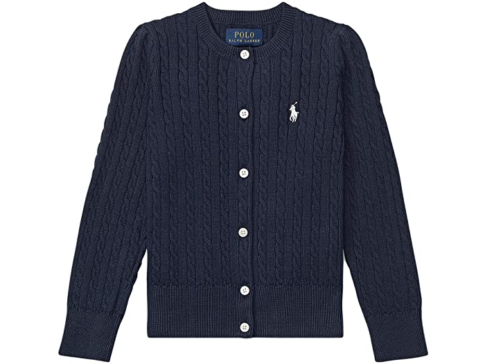 限定販売】 取寄 ラルフローレン キッズ ガールズ ケーブル ニット コットン カーディガン リトル Polo Ralph Lauren Kids  girls Cable Knit Cotton Cardigan Little Hunter Navy fucoa.cl