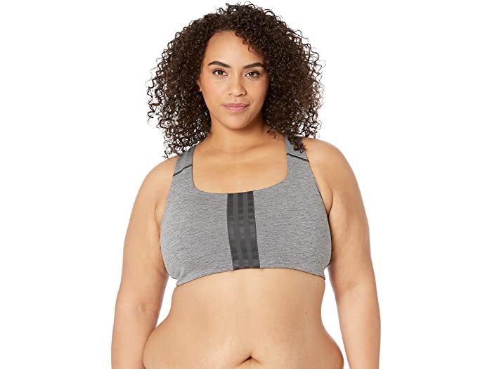 ショップ 取寄 アディダス レディース プラス サイズ トレーニング ミディアム サポート ベター 3ストライプ ブラ Adidas Women Plus Size Training Medium Support Better 3 Stripes Bra Dark Grey Heather Fucoa Cl