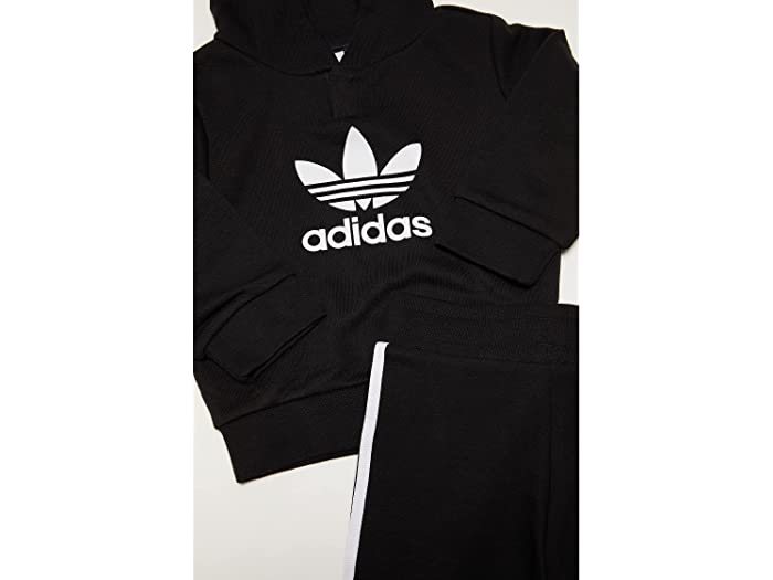 返品送料無料 取寄 アディダス オリジナルス キッズ アディカラー フーディ セット インファント トドラー Adidas Originals Kids Kids Adicolor Hoodie Set Infant Toddler Black White Fucoa Cl