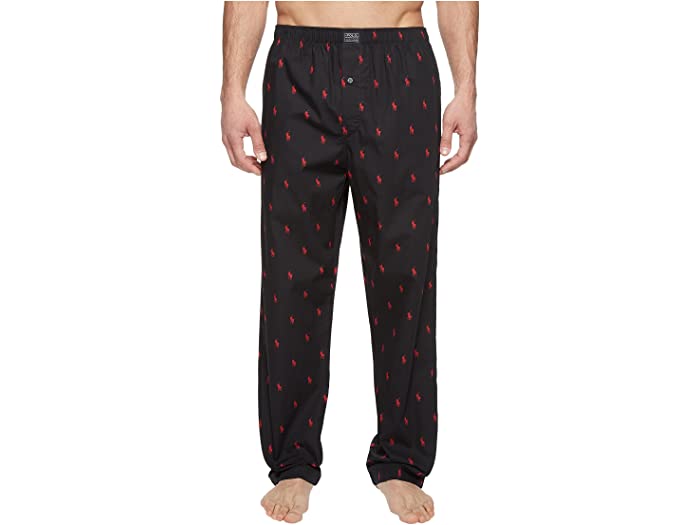 素晴らしい外見 取寄 ラルフローレン メンズ オール オーバー ポニー プレーヤー ウーブン パンツ Polo Ralph Lauren Men All Over Pony Player Woven Pants Black Fucoa Cl