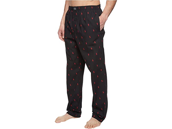素晴らしい外見 取寄 ラルフローレン メンズ オール オーバー ポニー プレーヤー ウーブン パンツ Polo Ralph Lauren Men All Over Pony Player Woven Pants Black Fucoa Cl