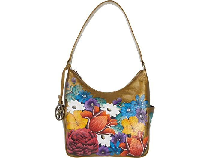 取寄 アヌシュカ 382 Anuschka Classic Dreamy Floral Hobo Pockets Side With women  クラシック サイド ホーボー ポケッツ レディース おしゃれ レディース