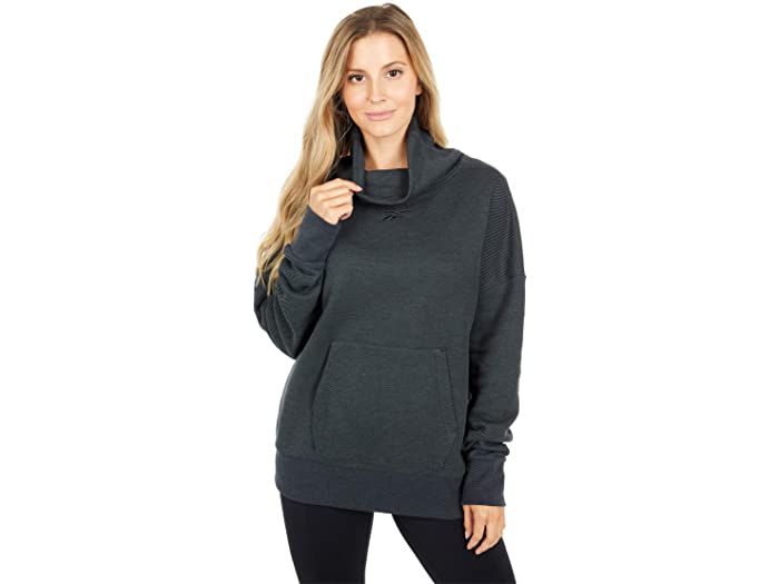 (取寄) リーボック レディース トレーニング エッセンシャル テクスチャー ハイ ネック フーディ Reebok women Training Essentials Textured High Neck Hoodie Black