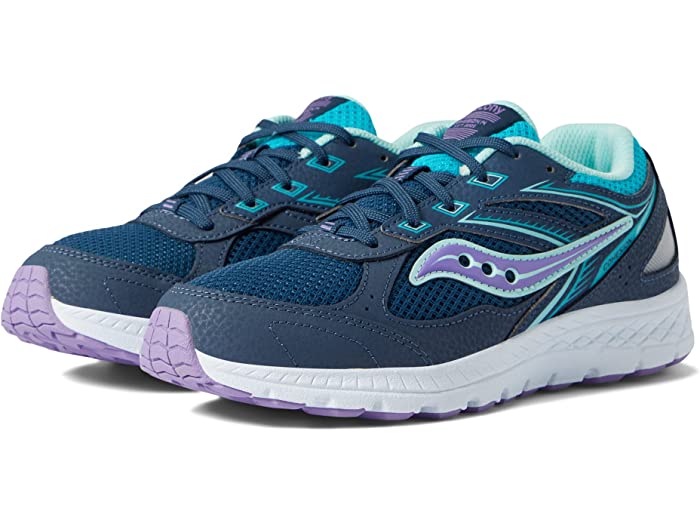 (取寄) サッカニー キッズ ガールズ Saucony Kids girls Cohesion 14 LTT (Little Kid Big Kid) Navy Turquoise Purple
