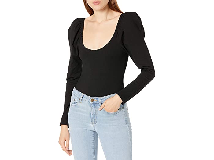 取寄 アスターザラベル レディース ASTR the Label women Womens Fatima Scoop Neck Long Sleeve  Bodysuit Black 新製品情報も満載