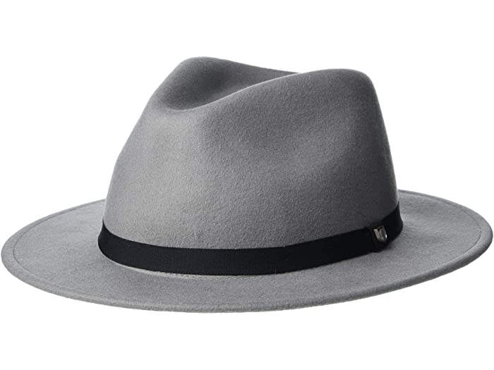 取寄 ブリクストン Brixton Messer Packable Fedora Grey 大好き