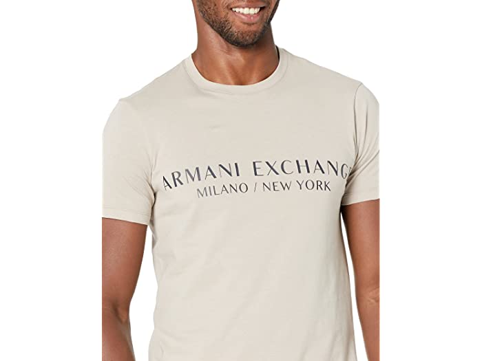 国内外の人気 取寄 アルマーニエクスチェンジ メンズ Armani Exchange Men Milano New York Logo Tee String Navy Dgrau Digital