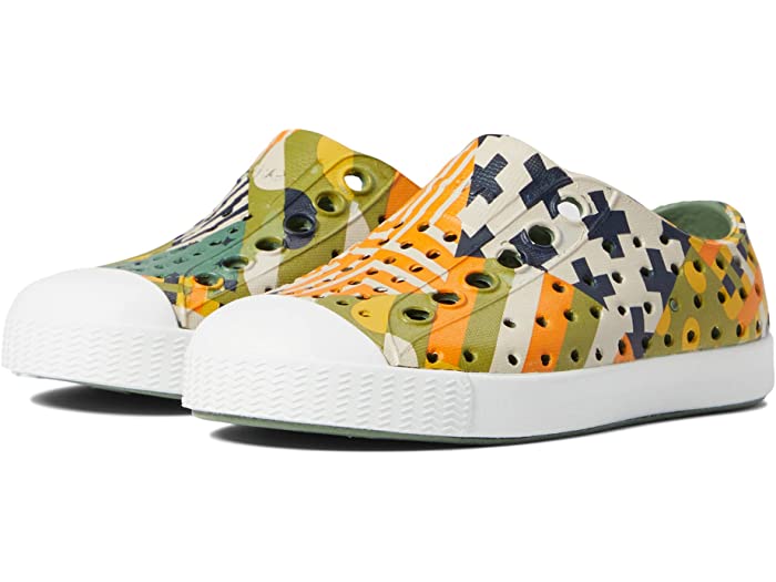 取寄 ネイティブシューズ キッズ Native Shoes Kids Kids Jefferson Print Toddler Loch Green Shell White Mosaic 販売