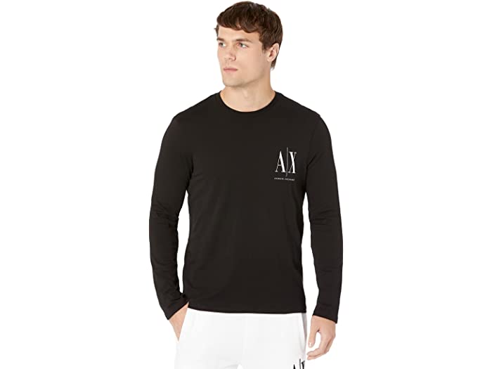激安通販新作 取寄 アルマーニエクスチェンジ メンズ Armani Exchange Men Icon Logo Long Sleeve Tee