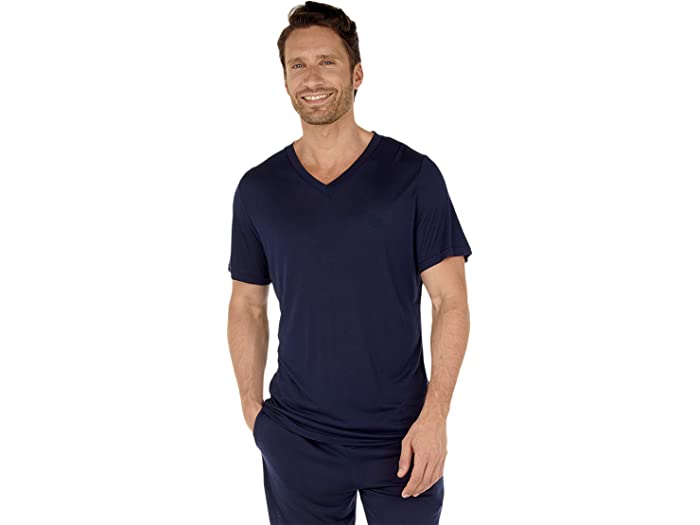 【在庫僅少】取寄オム メンズ コクーニング モーダル V-ネック T-シャツ H M men H M C cning M dal V-Neck T-Shirt Navy ジェットラグ市場店